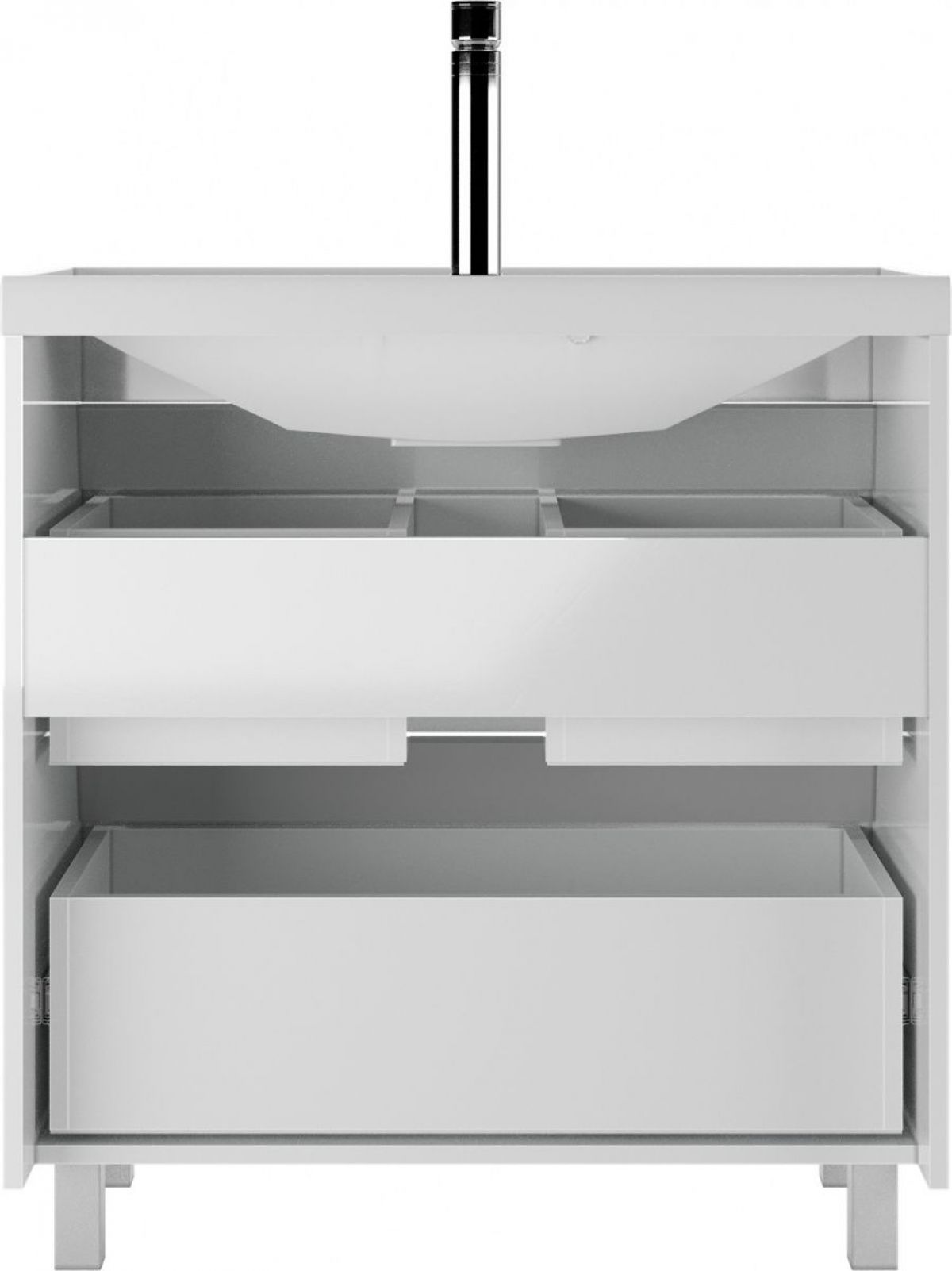 Тумба под умывальник "UNIT 80" Ева с двумя ящиками В2 Айсберг (DA5908T) | фото 4