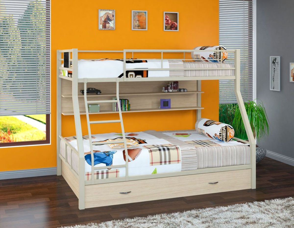 Кровать двухъярусная «Гранада-1ПЯ» с ящиком и полкой | фото 2
