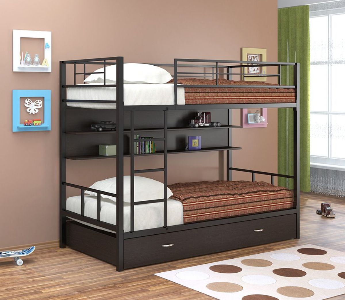 Кровать двухъярусная «Севилья-2ПЯ» с ящиком и полкой | фото 4