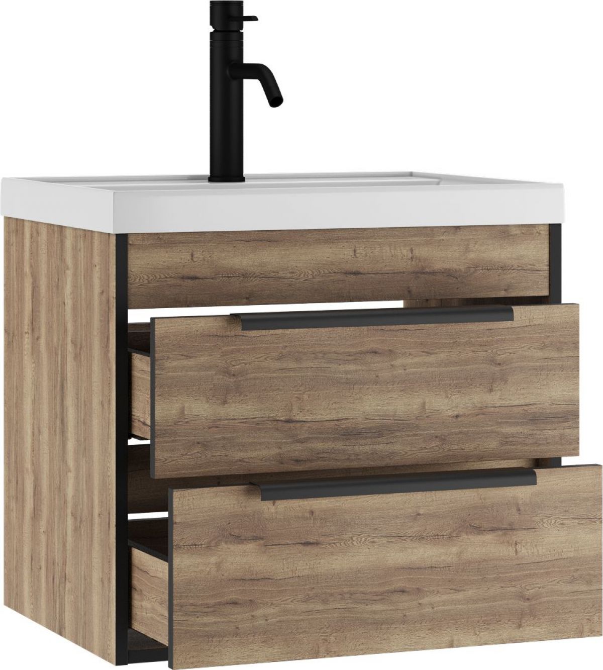 Тумба подвесная под умывальник "UNIT 60" Alfa B2 Домино (DA6102T) | фото 3