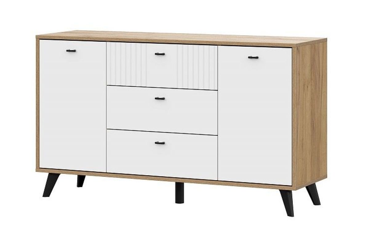 МИЛАН Гостиная (Дуб Золотой/Белый Матовый) модульная | фото 15