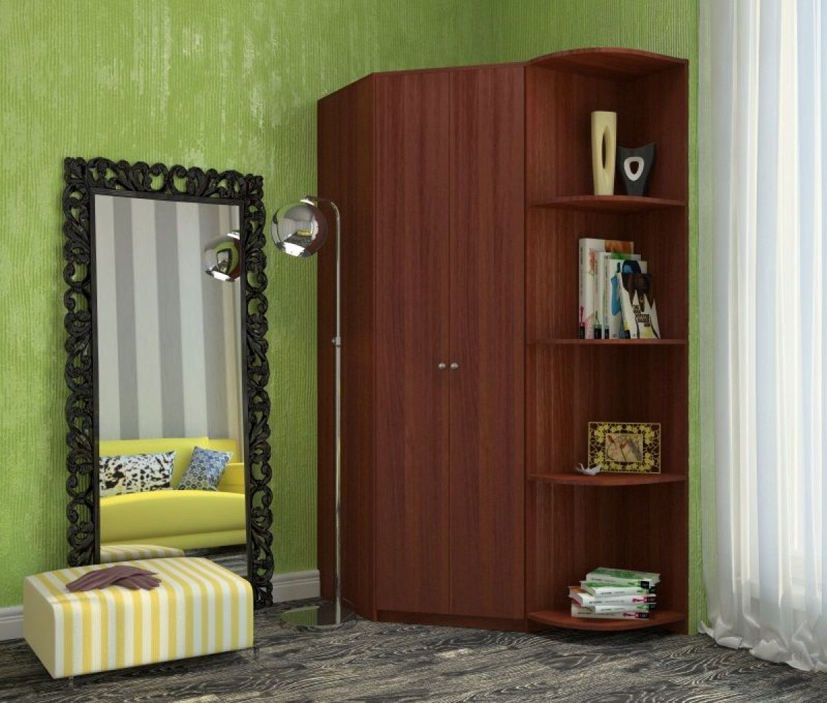 Шкаф угловой Мария 880*880 (ЛДСП 1 кат.) | фото 9