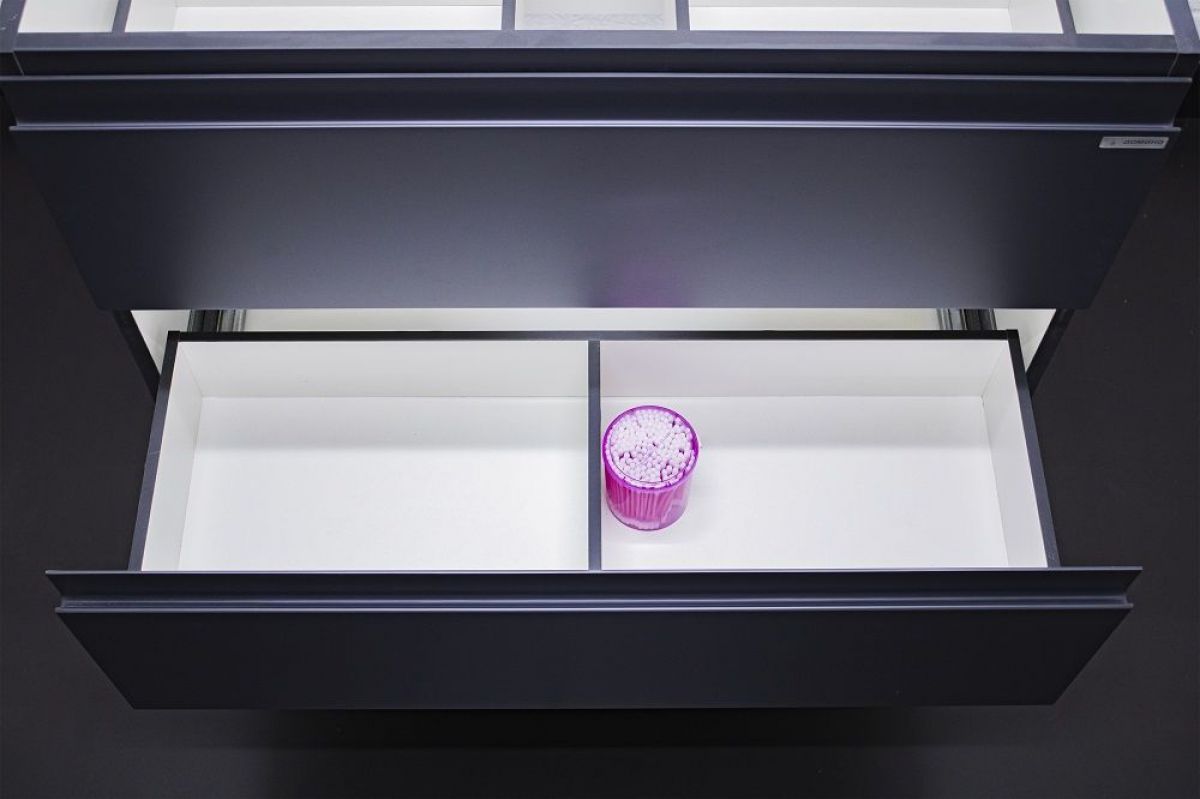 Тумба подвесная под умывальник "Moduo 80" Graffo графит матовый В2 Домино (DGr2101T) | фото 6