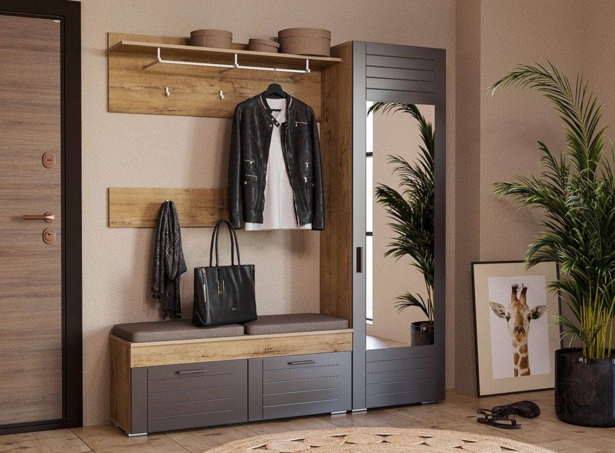 Прихожая Livorno Модульная (Софт Графит/Дуб Бунратти) | фото 2