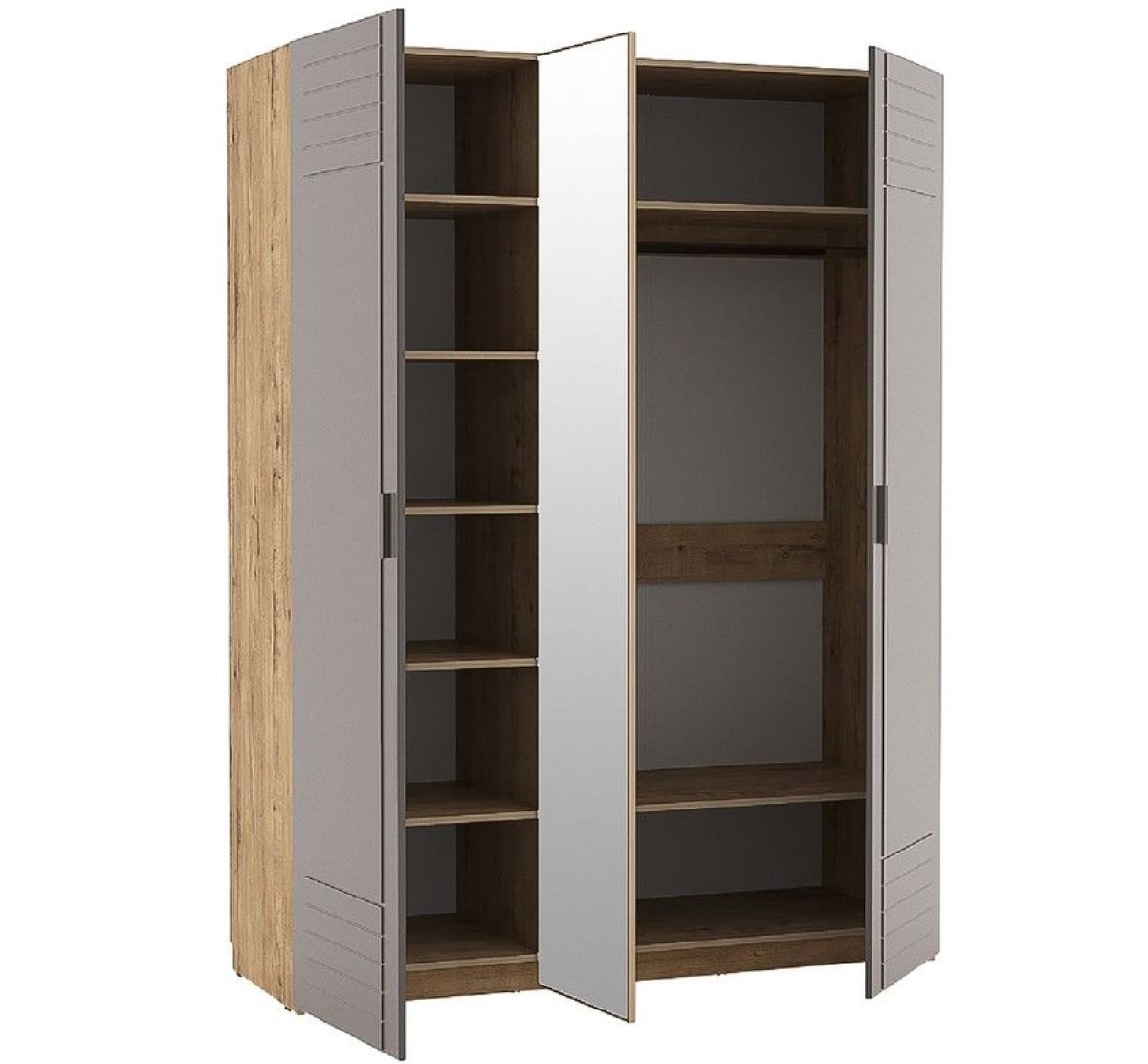 Спальня Livorno Шкаф комбинированный НМ 013.57 Х (Софт Графит/Дуб Бунратти) | фото 2
