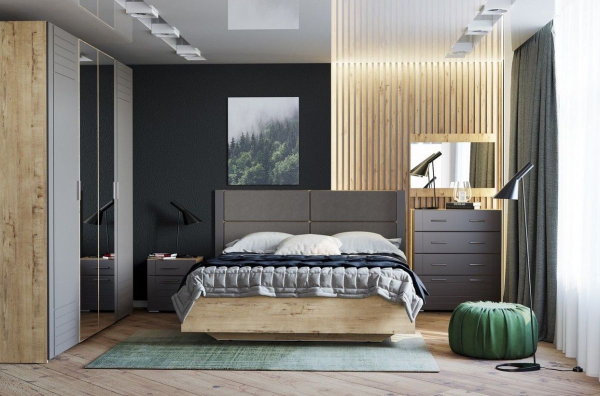 Спальня Livorno Модульная (Софт Графит/Дуб Бунратти) | фото 2