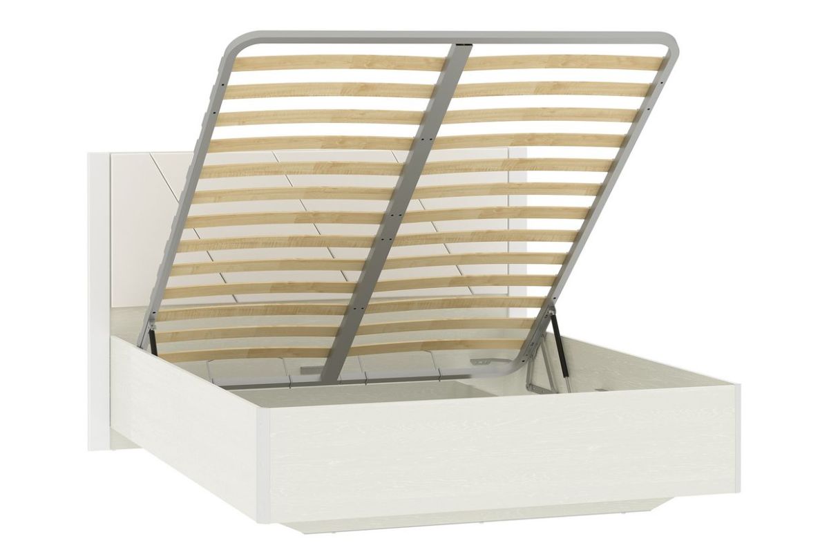 Спальня Summit Кровать (1600х2000) НМ 040.71 с основанием и ПМ (Меренга/Белый текстурный) | фото 2