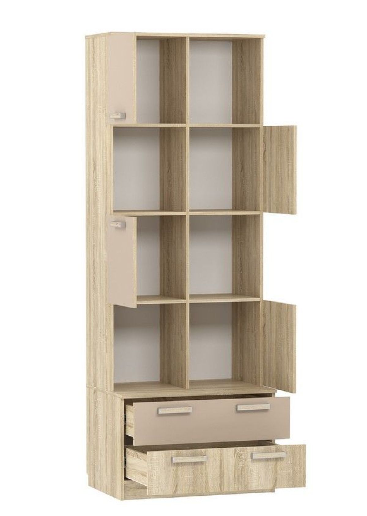 Детская Акварель Шкаф комбинированный НМ 013.10 М (Капучино/Дуб Сонома) | фото 2