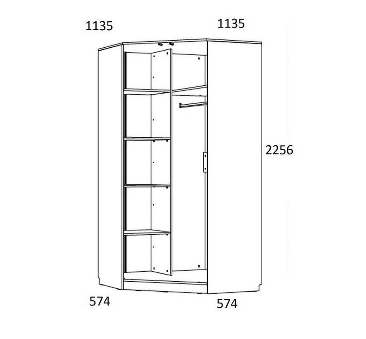 Детская Фанк Шкаф угловой НМ 013.04-04 М | фото 3