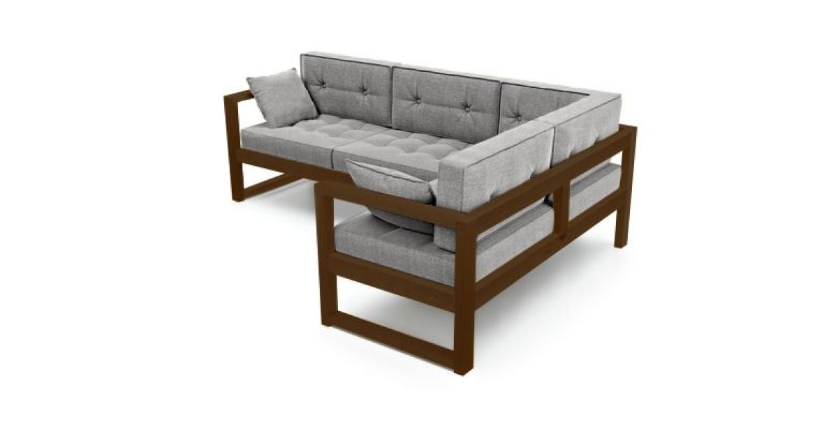 Диван угловой Д-4 Правый (Серебристо-серый/Темный дуб) | фото 2