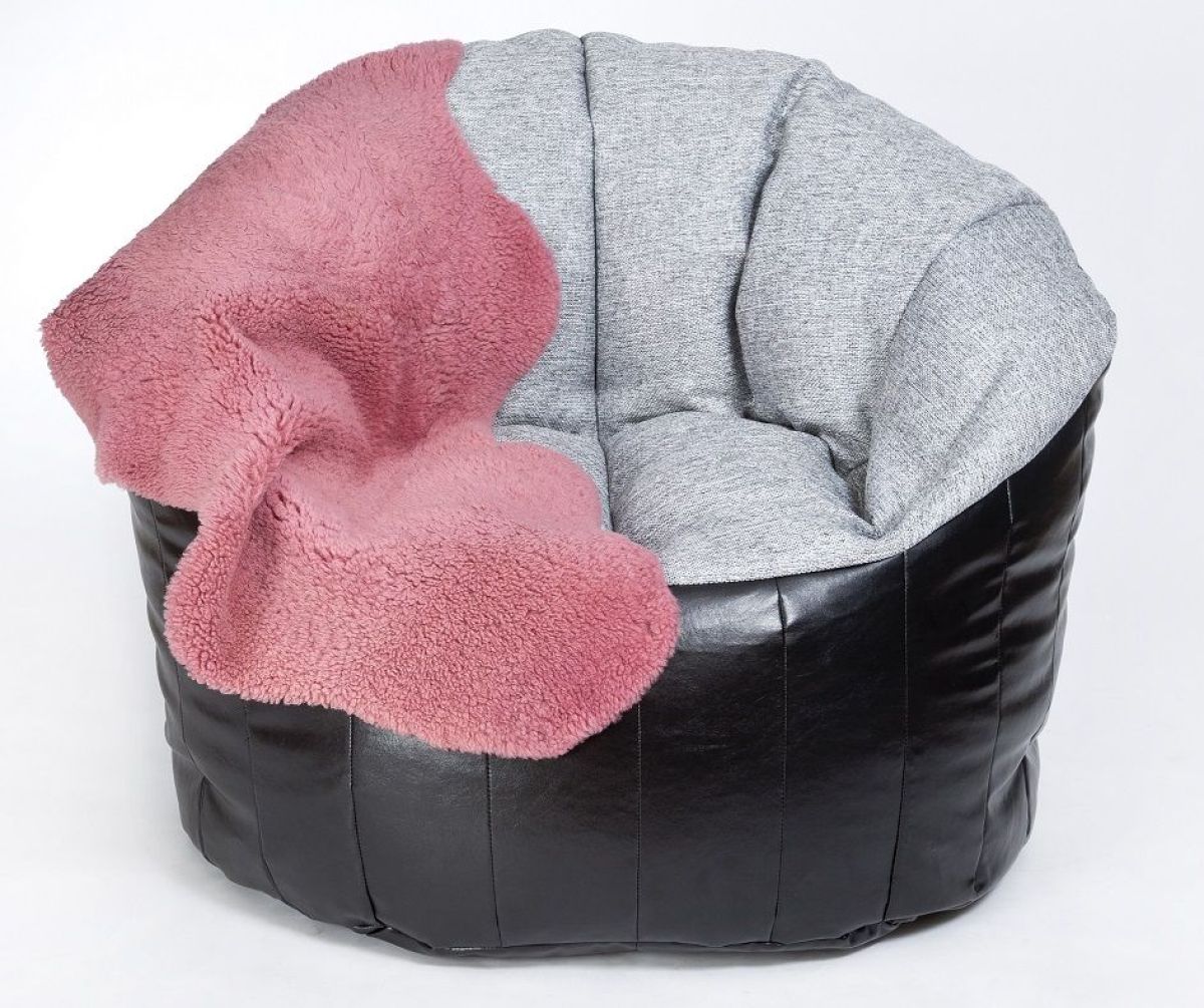 Кресло бескаркасное Релакс Люкс (Серый/Черный) | фото 2