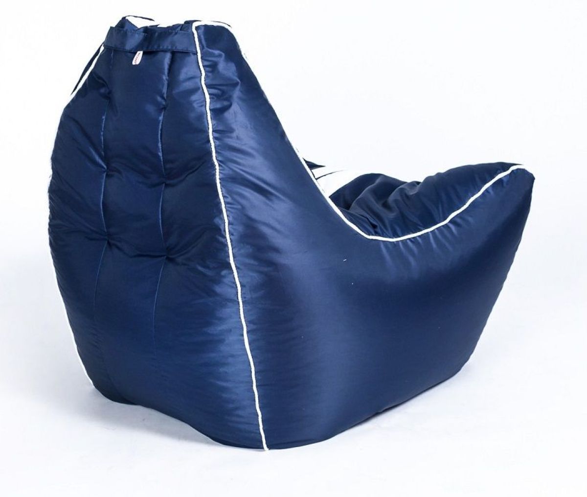 Кресло бескаркасное Авто (Черное с белой полосой) | фото 3