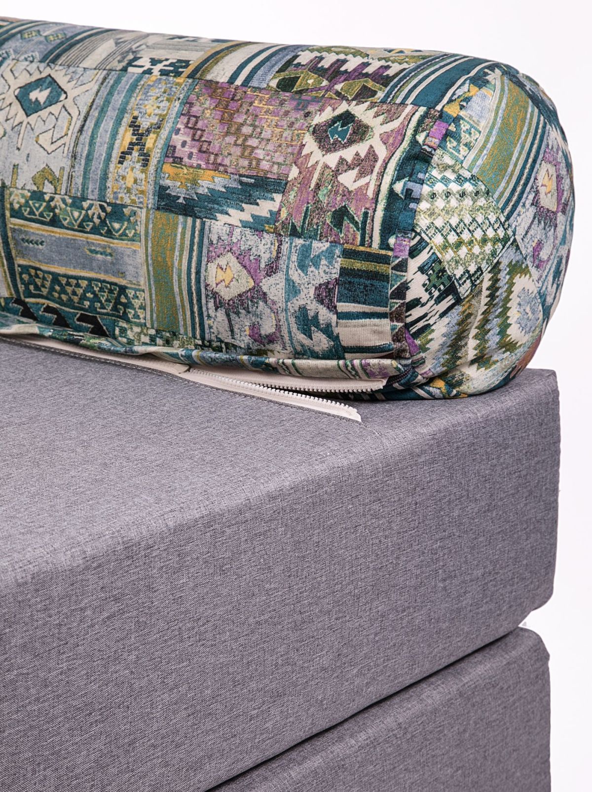 Кресло-кровать-пуф бескаркасное Прайм (сиреневый-серый) | фото 5