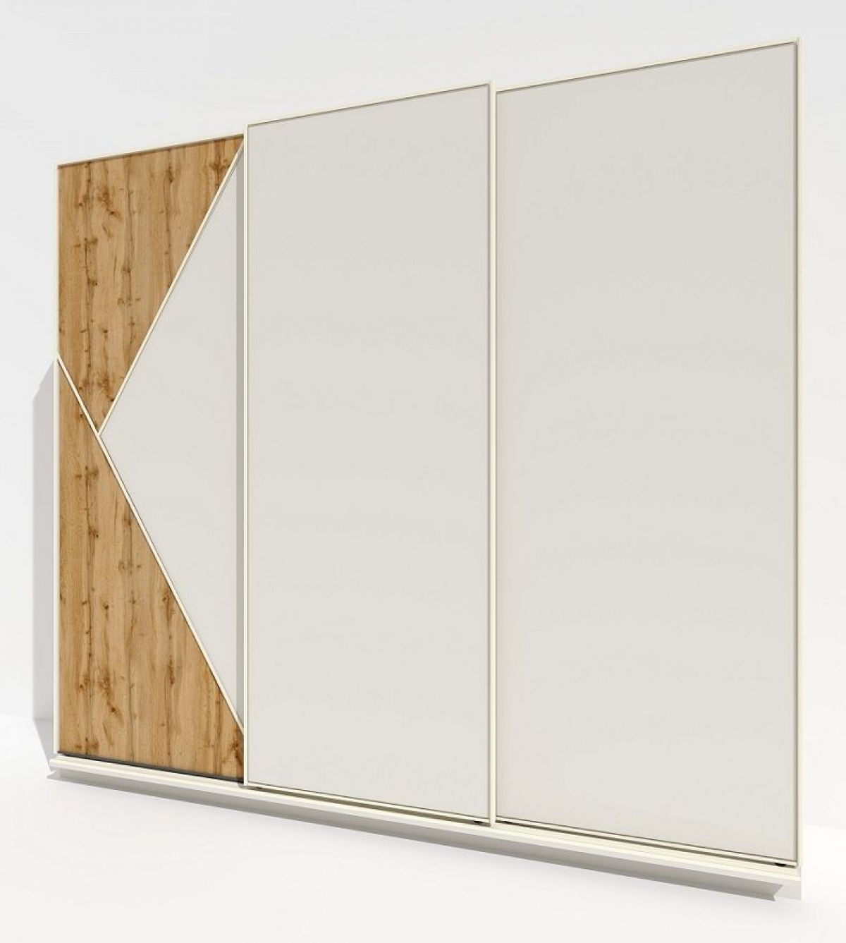 Шкаф-купе 2400 серии SOFT D7+D3+D3+B22+PL4 (по 2 ящика лев/прав+2штанги) профиль «Капучино» | фото 4