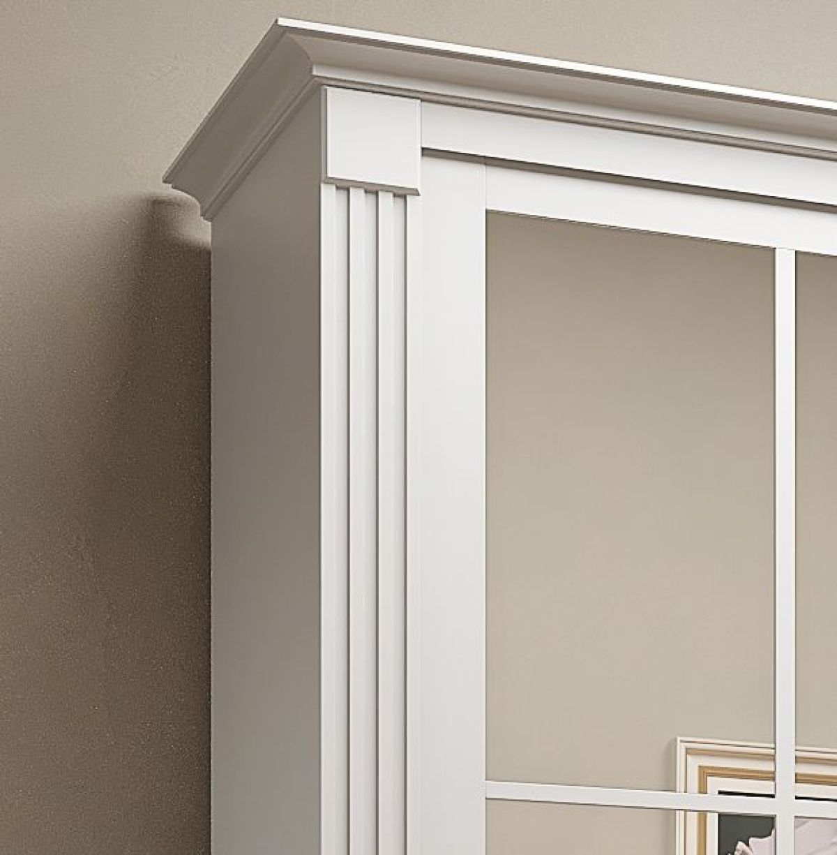 Шкаф-купе 1700 серии NEW CLASSIC K4+K4+B2+PL4 (2 ящика+F обр. штанга) профиль «Капучино» | фото 4