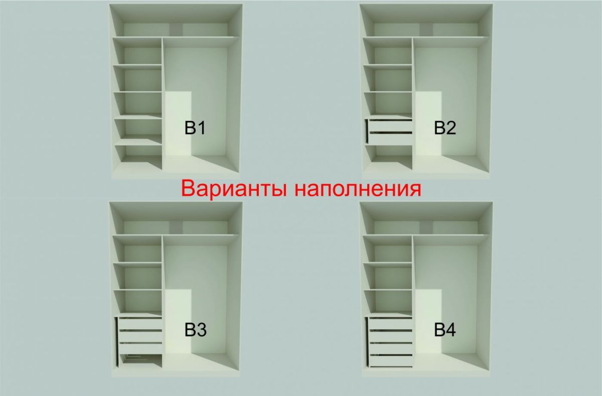 Шкаф-купе 1700 серии NEW CLASSIC K4+K4+B2+PL4 (2 ящика+F обр. штанга) профиль «Капучино» | фото 8