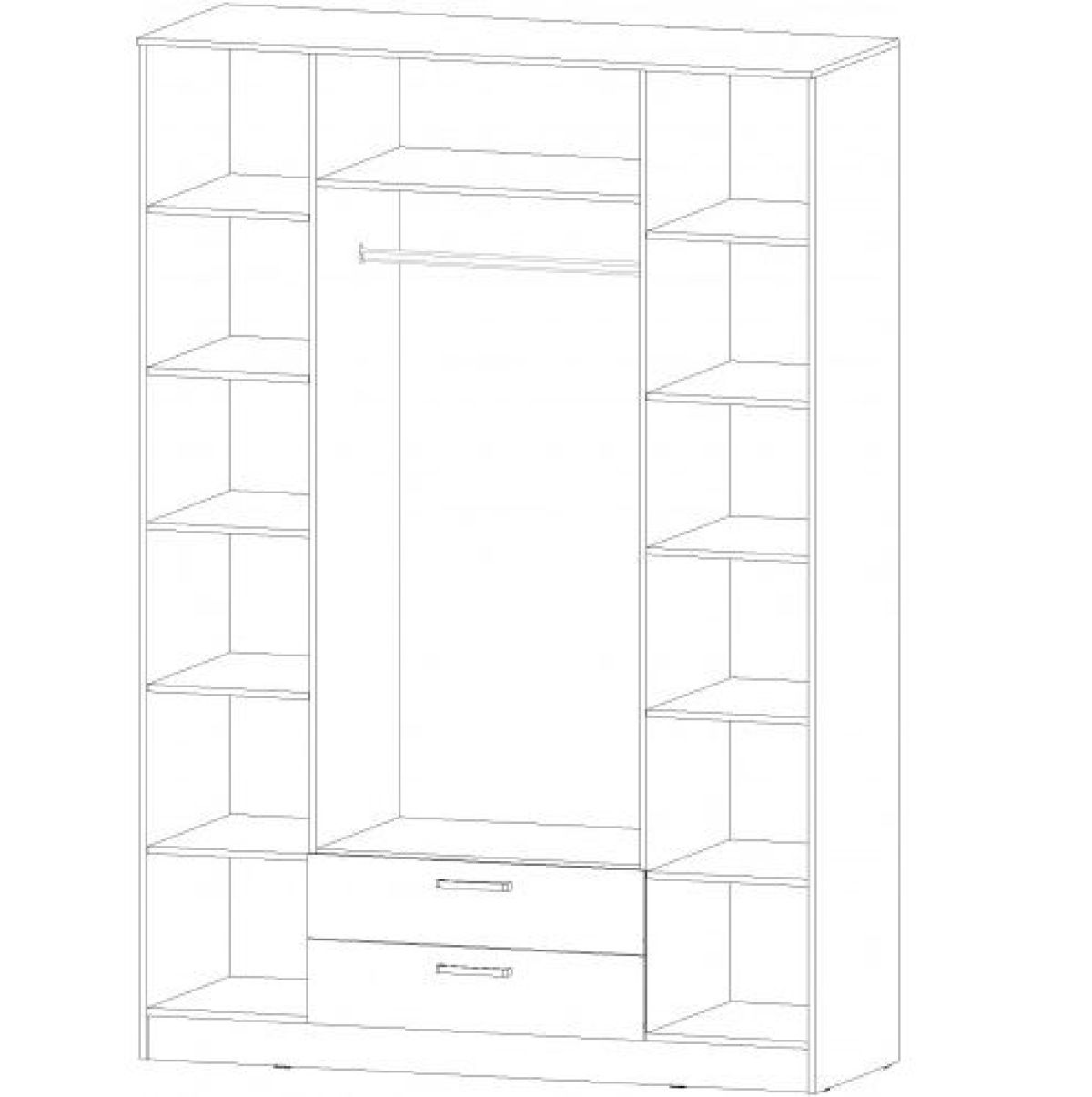 КОСТА-РИКА Шкаф 4-х створчатый (шимо темный/шимо светлый) | фото 2