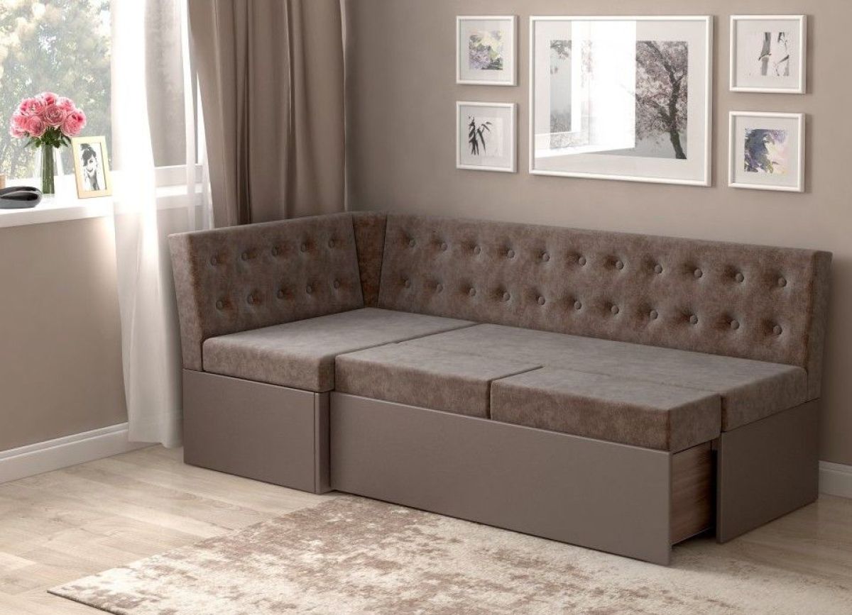 Скамья угловая "Олимп" с местами для хранения и спальным местом | фото 2