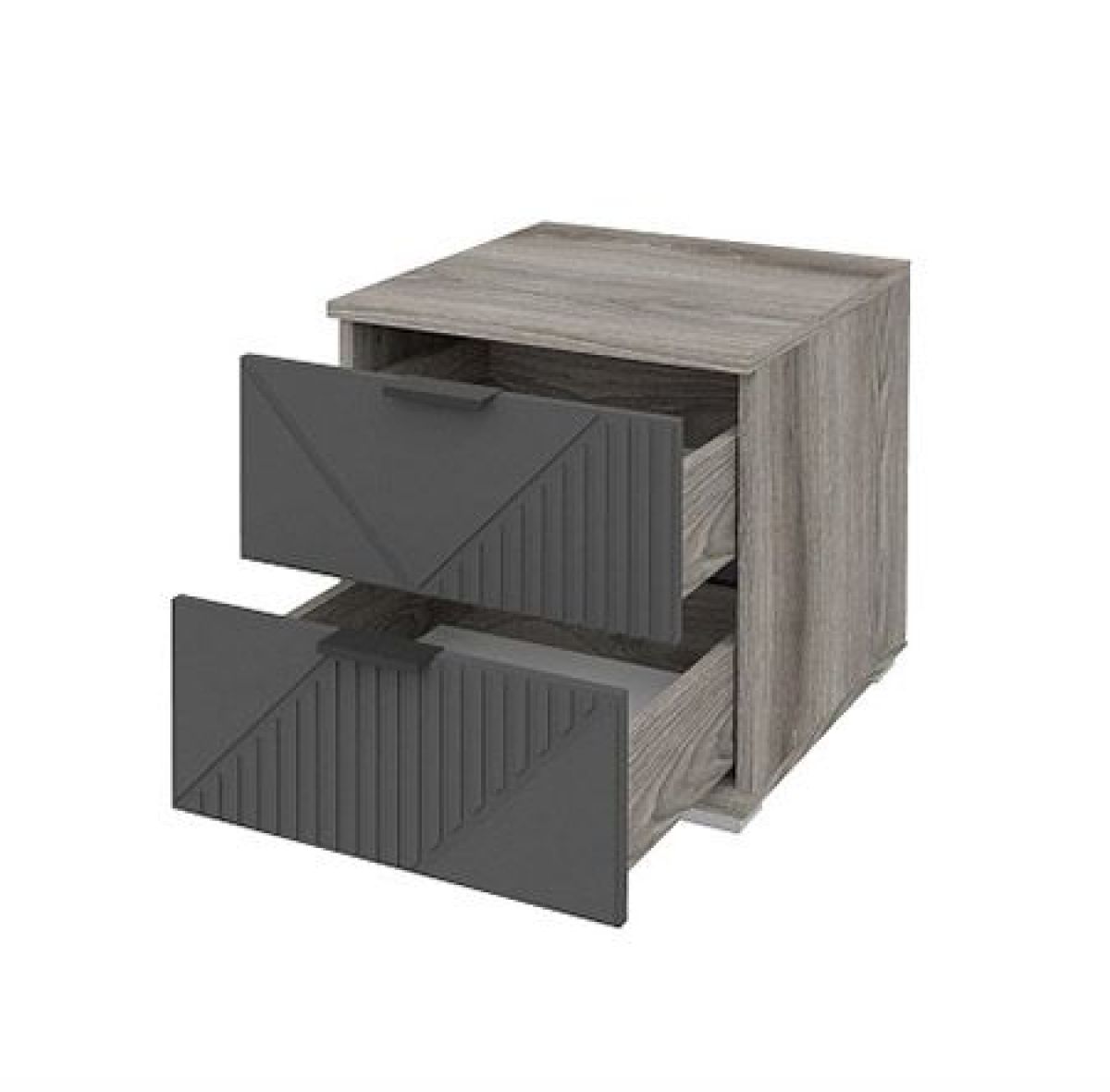 Спальня Манхеттен ПМ-376.10 исп.3 Тумба (Дуб Гамильтон/Графит Софт) | фото 2