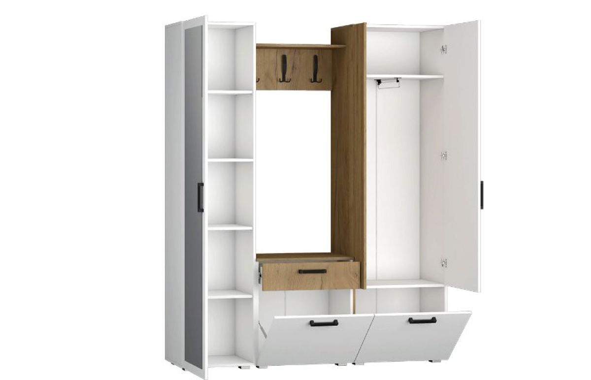 Прихожая Прайм-1 (Дуб Крафт Золотой/Бетонный камень) | фото 2