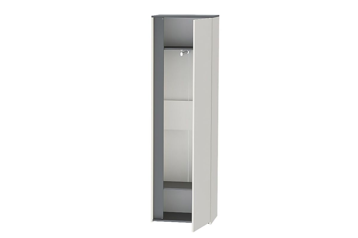 Иннэс-12 Шкаф со штангой (ЛДСП миндаль-графит/ЛДСП миндаль) | фото 2