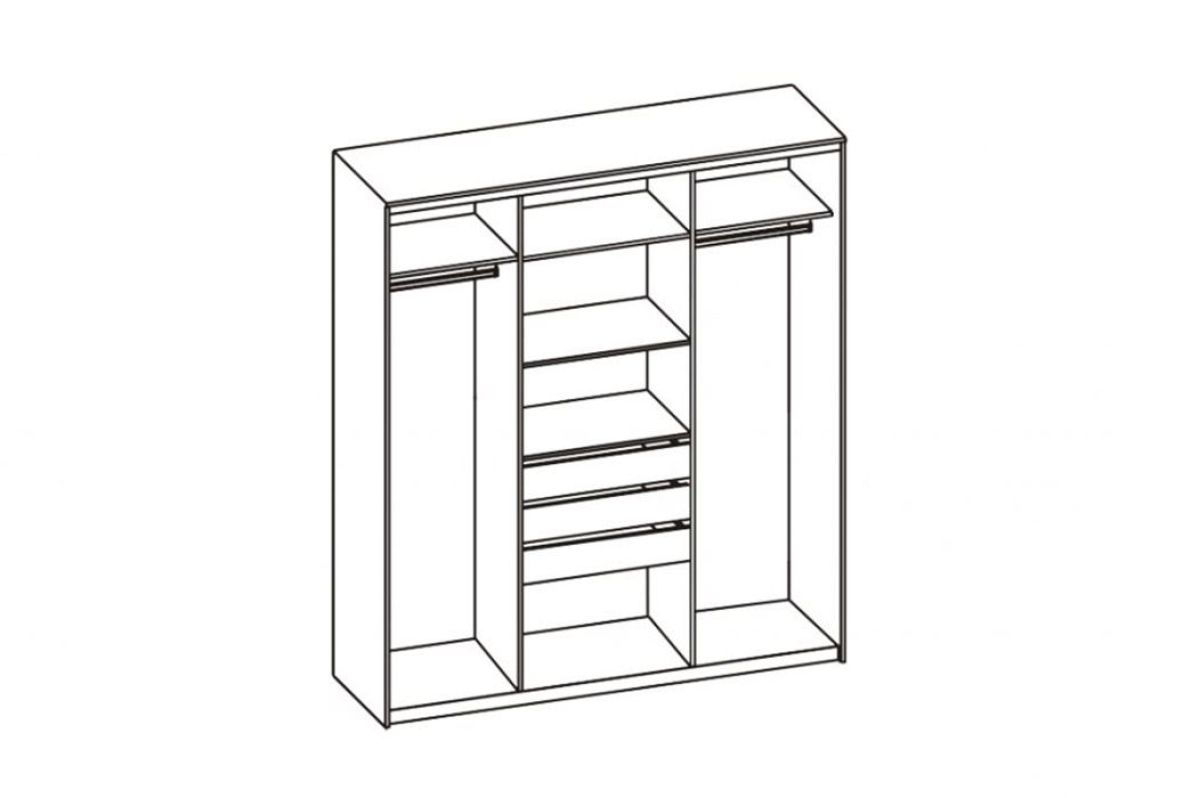 Шкаф-купе 3-х дв. с 1м зерк (ЛДСП бодега белая/бодега белая) | фото 2