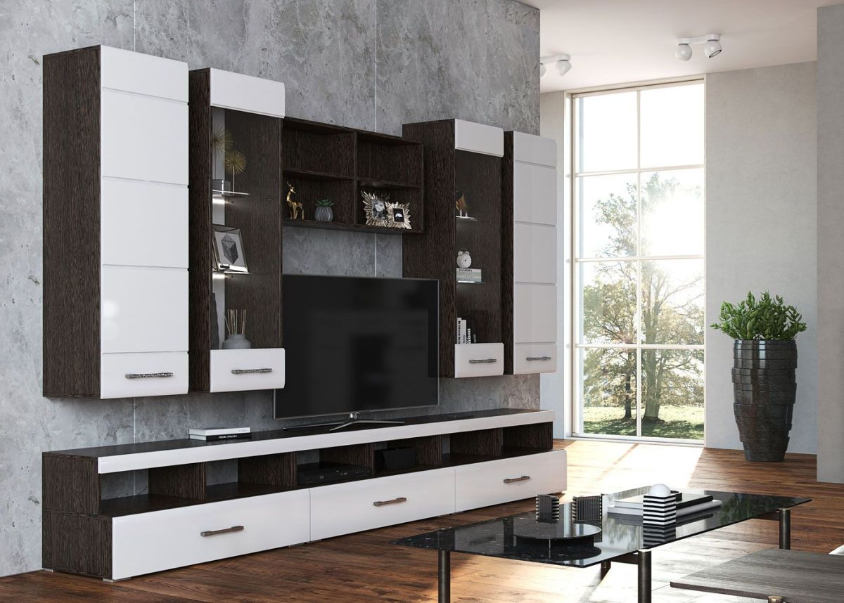 Фиеста №13 Комод глухой (Венге/Белый глянец) | фото 3