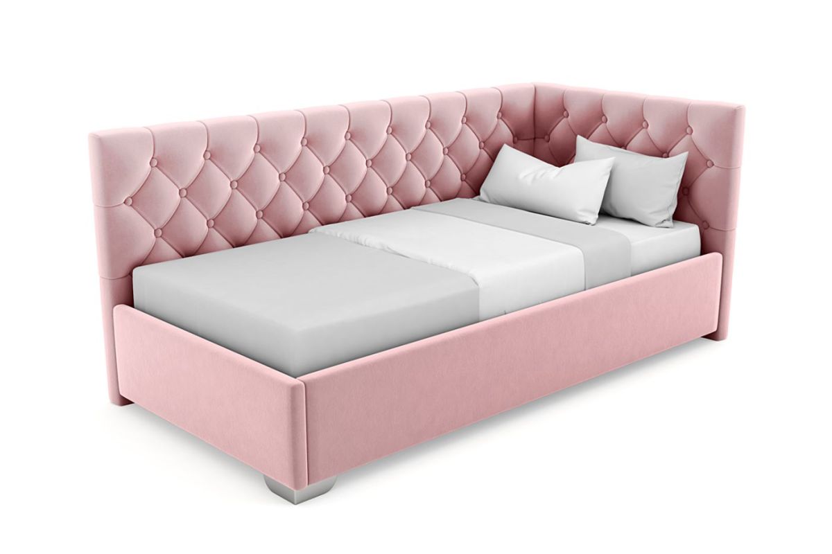 Кровать угловая Виола интерьерная +основание/ПМ/бельевое дно (120х200) | фото 14