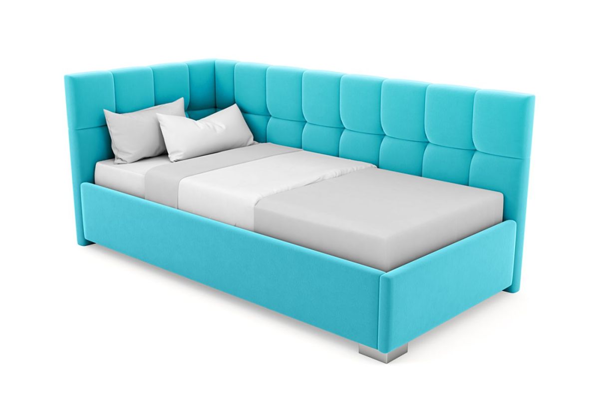 Кровать угловая Мия интерьерная +основание (120х200) | фото 7