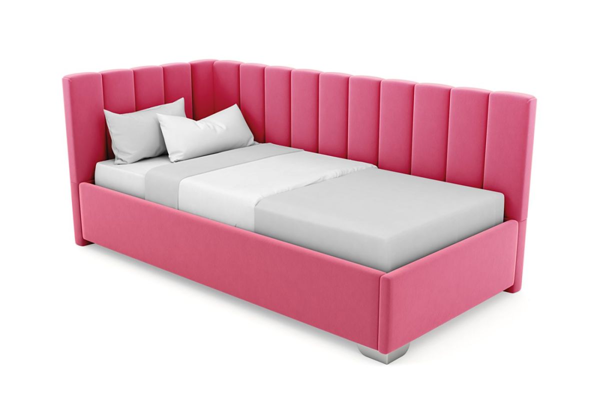 Кровать угловая Хлоя интерьерная +основание/ПМ/бельевое дно (90х200) | фото 15