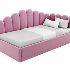 Кровать угловая Лилу интерьерная +основание/ПМ/бельевое дно (80х200) | фото 9