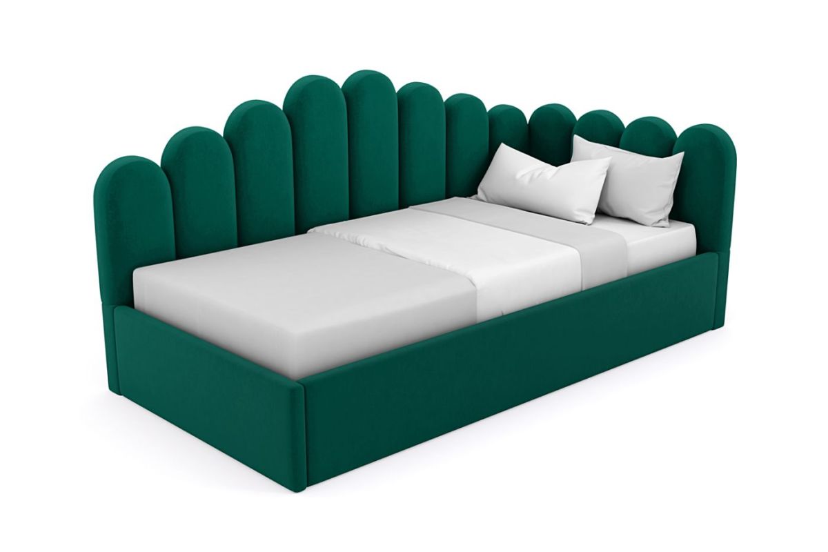 Кровать угловая Лилу интерьерная +основание/ПМ/бельевое дно (80х200) | фото 18