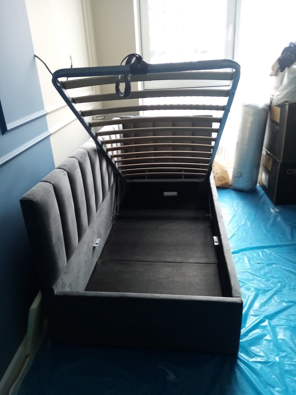 Кровать угловая Лэсли интерьерная +основание/ПМ/бельевое дно (80х200) | фото 2