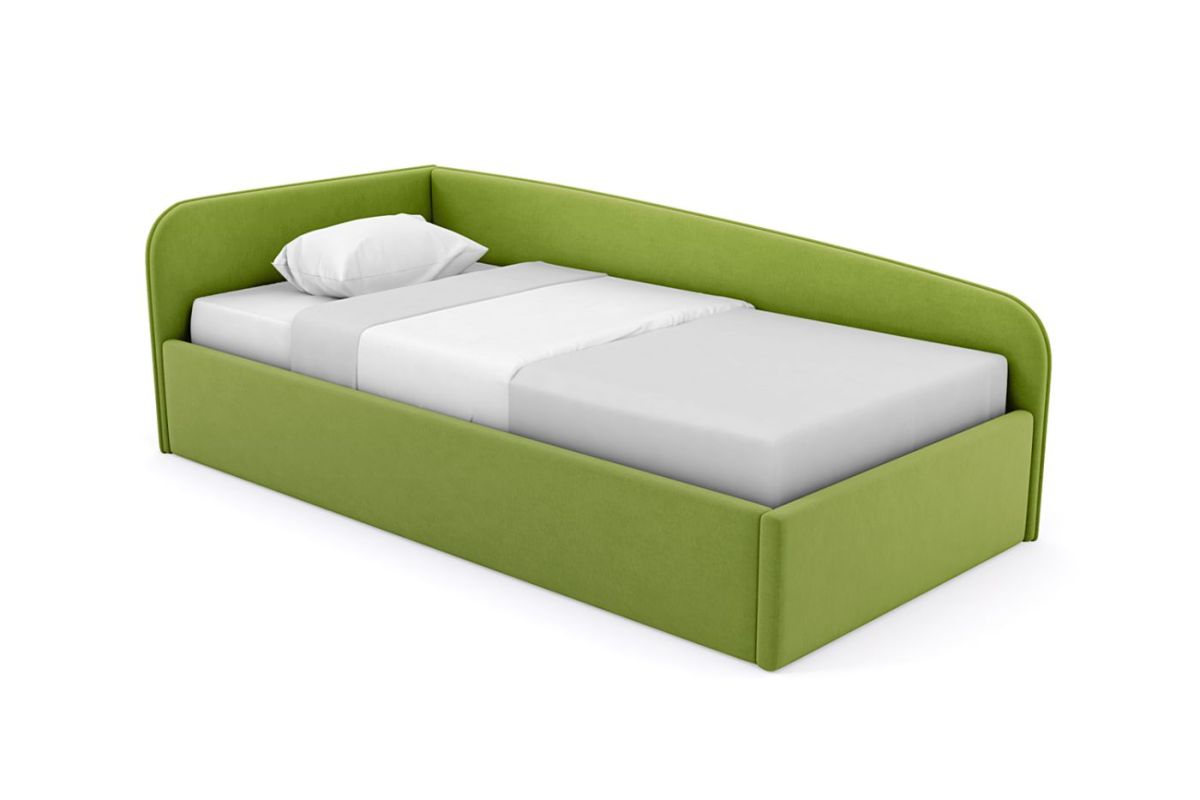 Кровать угловая Лэсли интерьерная +основание/ПМ/бельевое дно (120х200) | фото 22