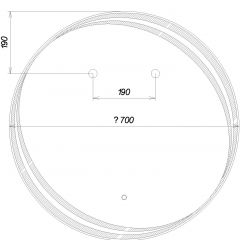 Зеркало Берг CR 700х700 LED Sansa (GL7055Z) | фото 7