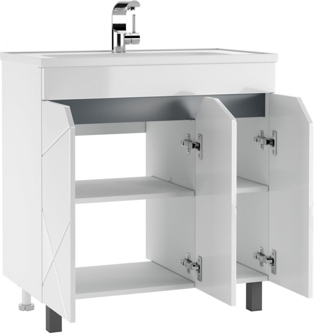 Тумба под умывальник "UNIT 80" Vector без ящика Домино (DV6604T) | фото 3