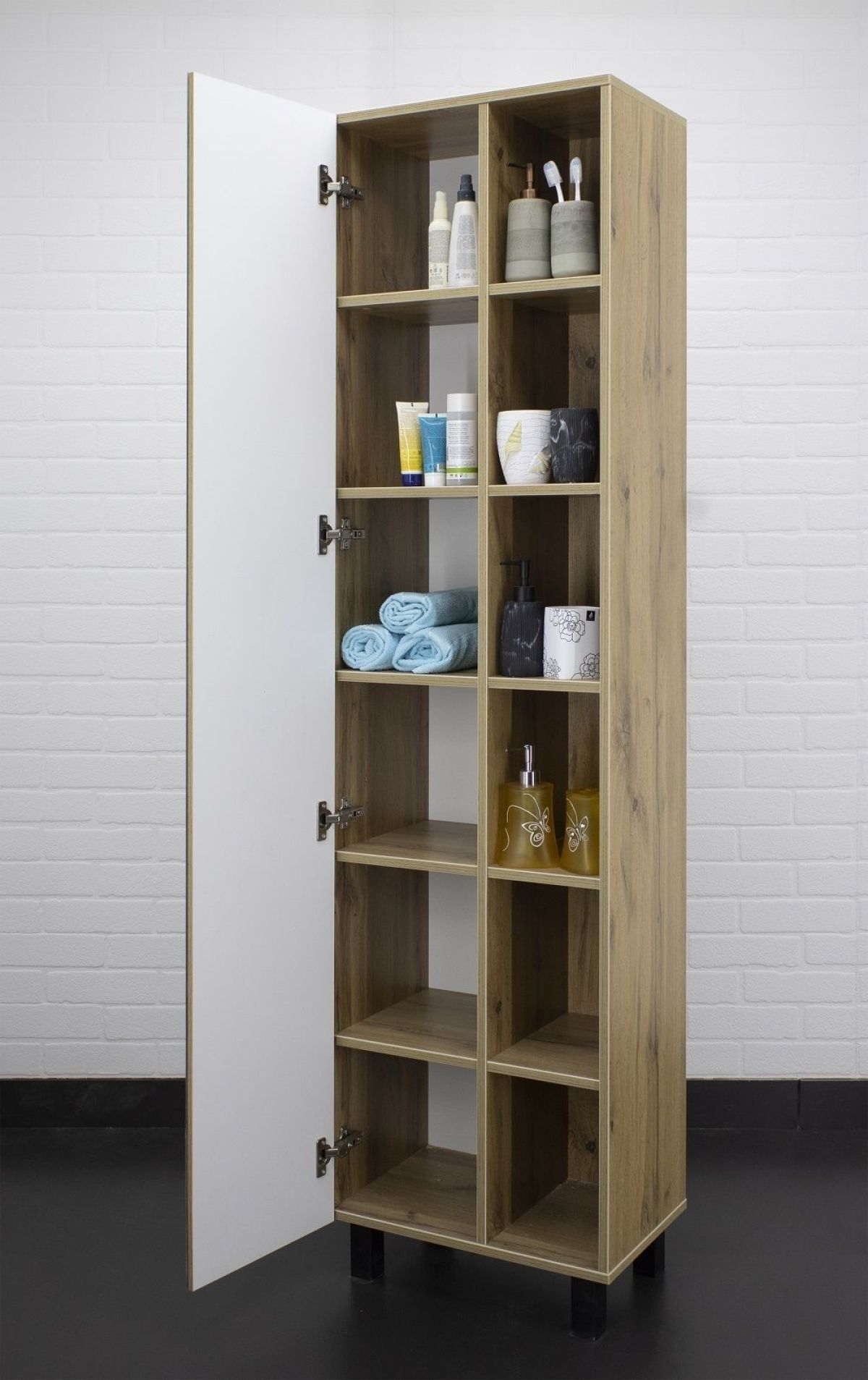 Пенал напольный Craft 50 без ящика С ЗЕРКАЛОМ Домино (DCr2217P) | фото 4