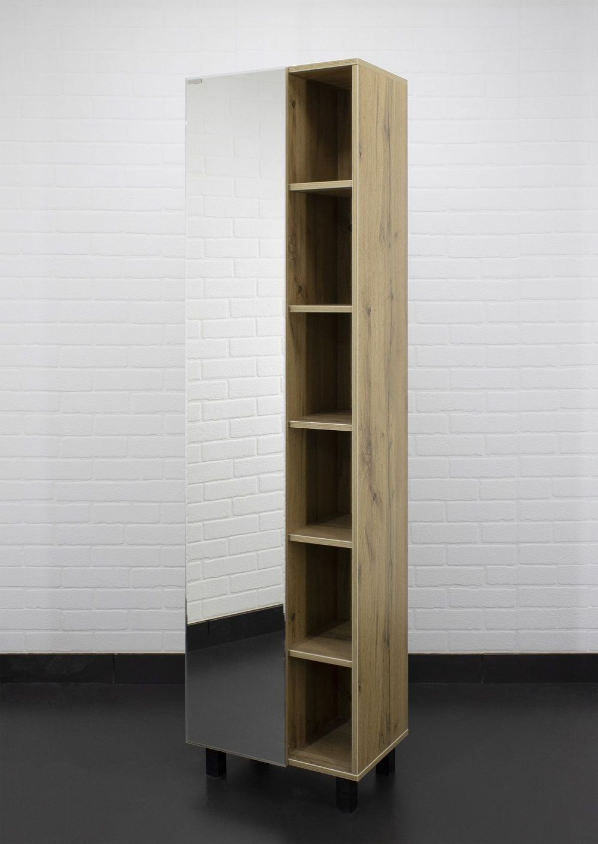 Пенал напольный Craft 50 без ящика С ЗЕРКАЛОМ Домино (DCr2217P) | фото 5