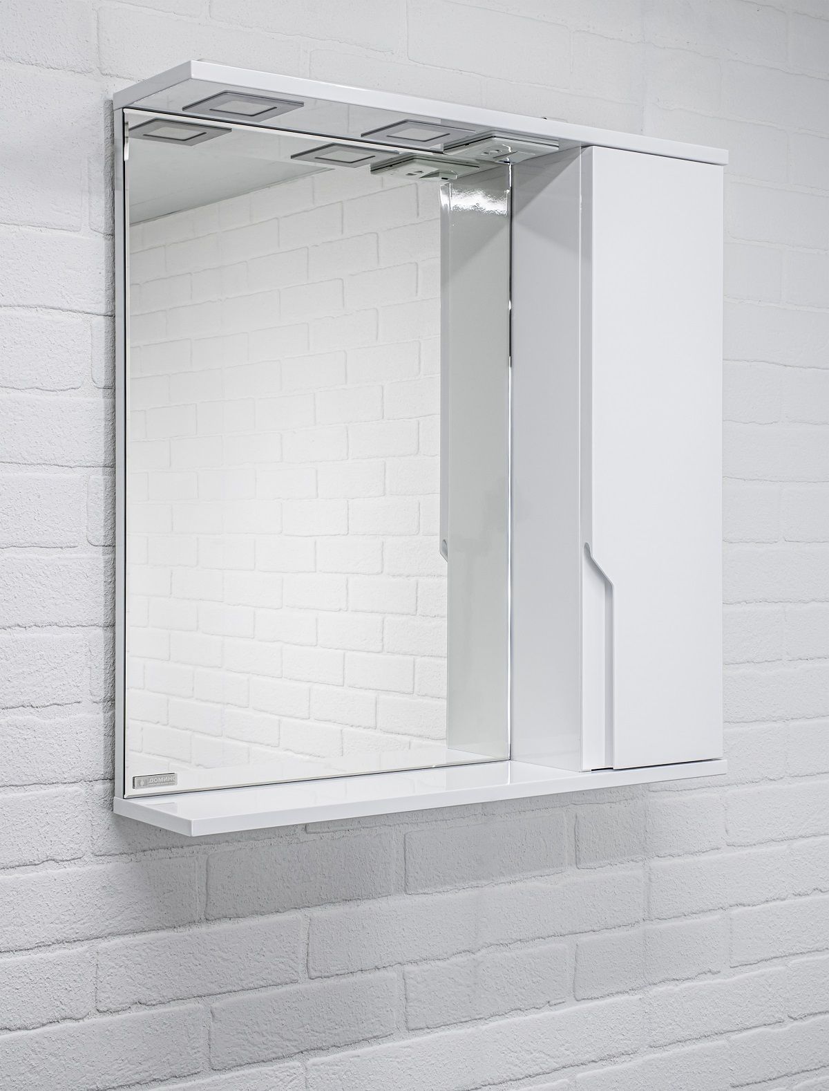 Шкаф-зеркало Optima 65 Эл. правый глянец Домино (DO1907HZ) | фото 4