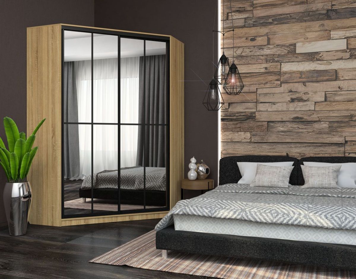 Угловой шкаф-купе Лофт (Дуб Сонома) | фото 6