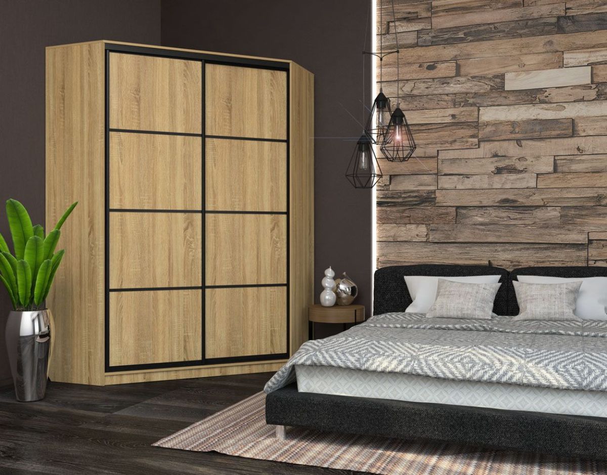 Угловой шкаф-купе Лофт (Дуб Сонома) | фото 9