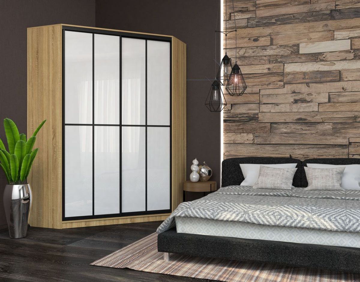 Угловой шкаф-купе Лофт (Дуб Сонома) | фото 10