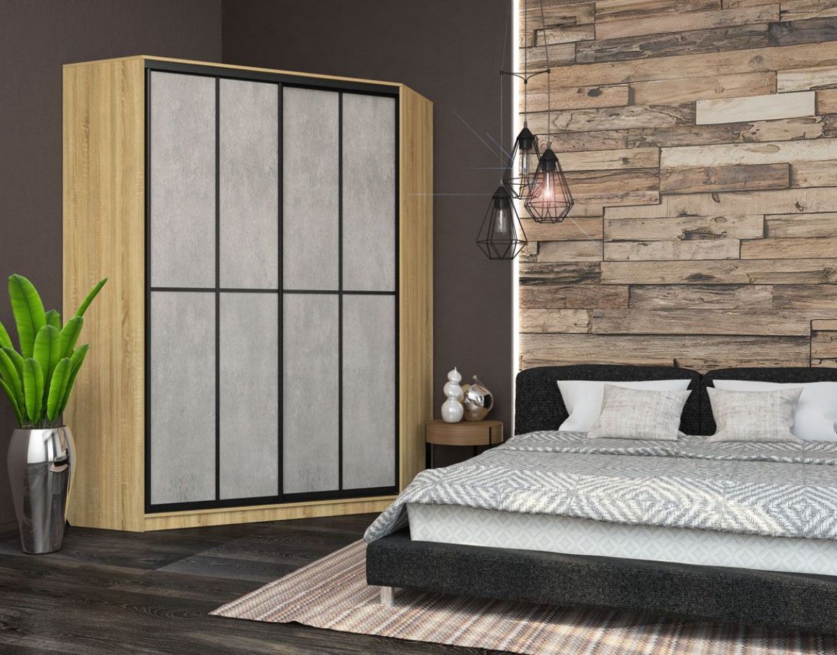 Угловой шкаф-купе Лофт (Дуб Сонома) | фото 12