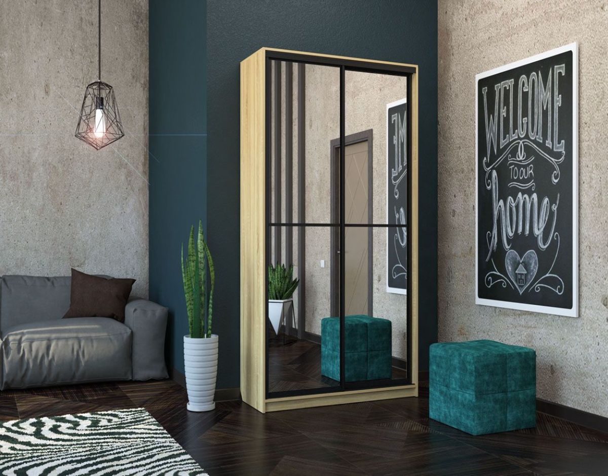 Шкаф-купе Лофт 1200 Шк12-60 (Дуб Сонома) | фото 8