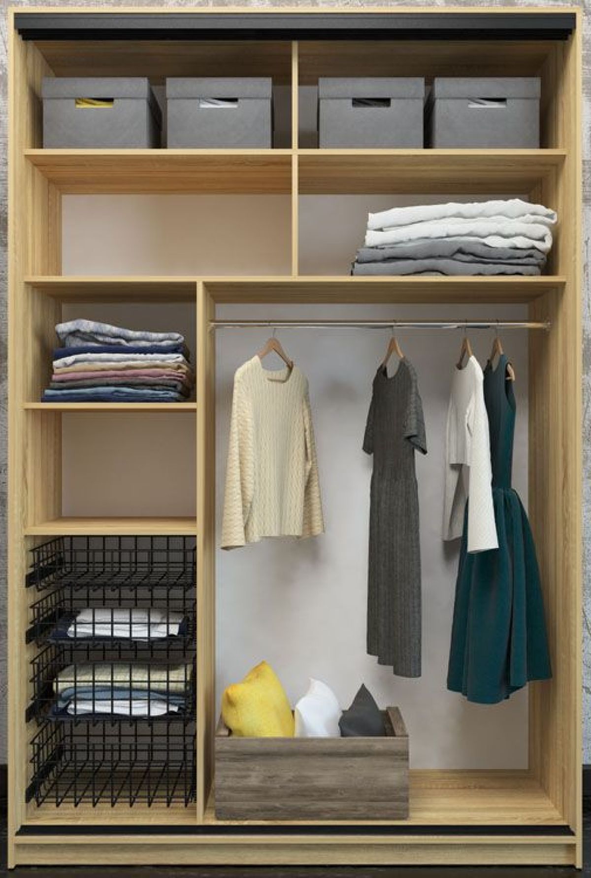 Шкаф-купе Лофт 1600 Шк16-47 (Дуб Сонома) | фото 3