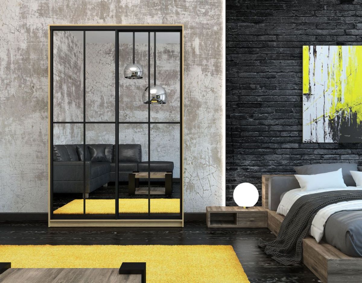 Шкаф-купе Лофт 1600 Шк16-60 (Дуб Сонома) | фото 8