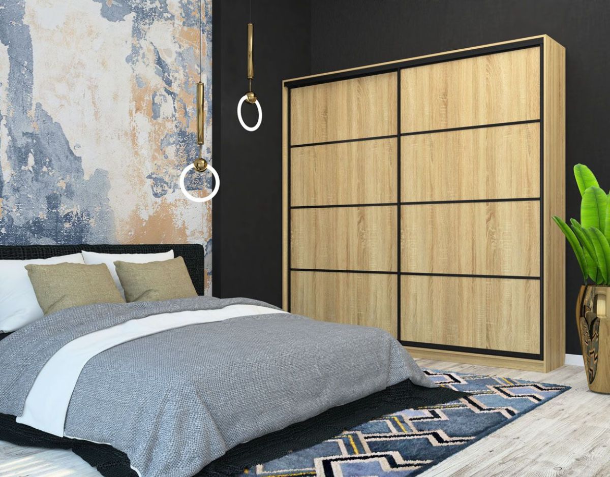 Шкаф-купе Лофт 2400 Шк24-60 (Дуб Сонома) | фото 7