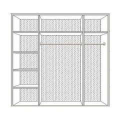 Шкаф 4-х дверный с зеркалами (04.144) Диана | фото 2