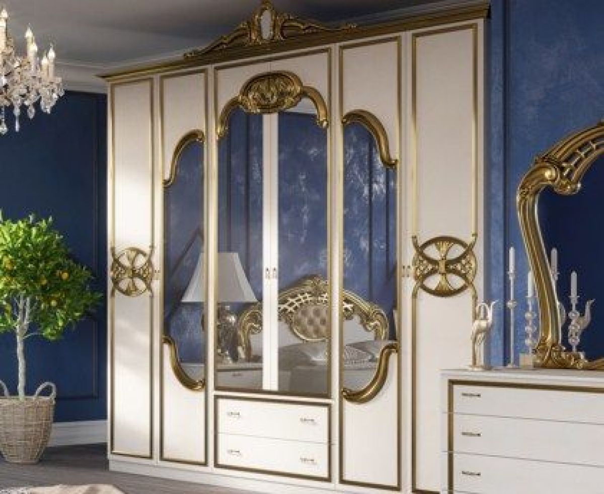 Спальный гарнитур Ольга (модульная) беж/золото | фото 2