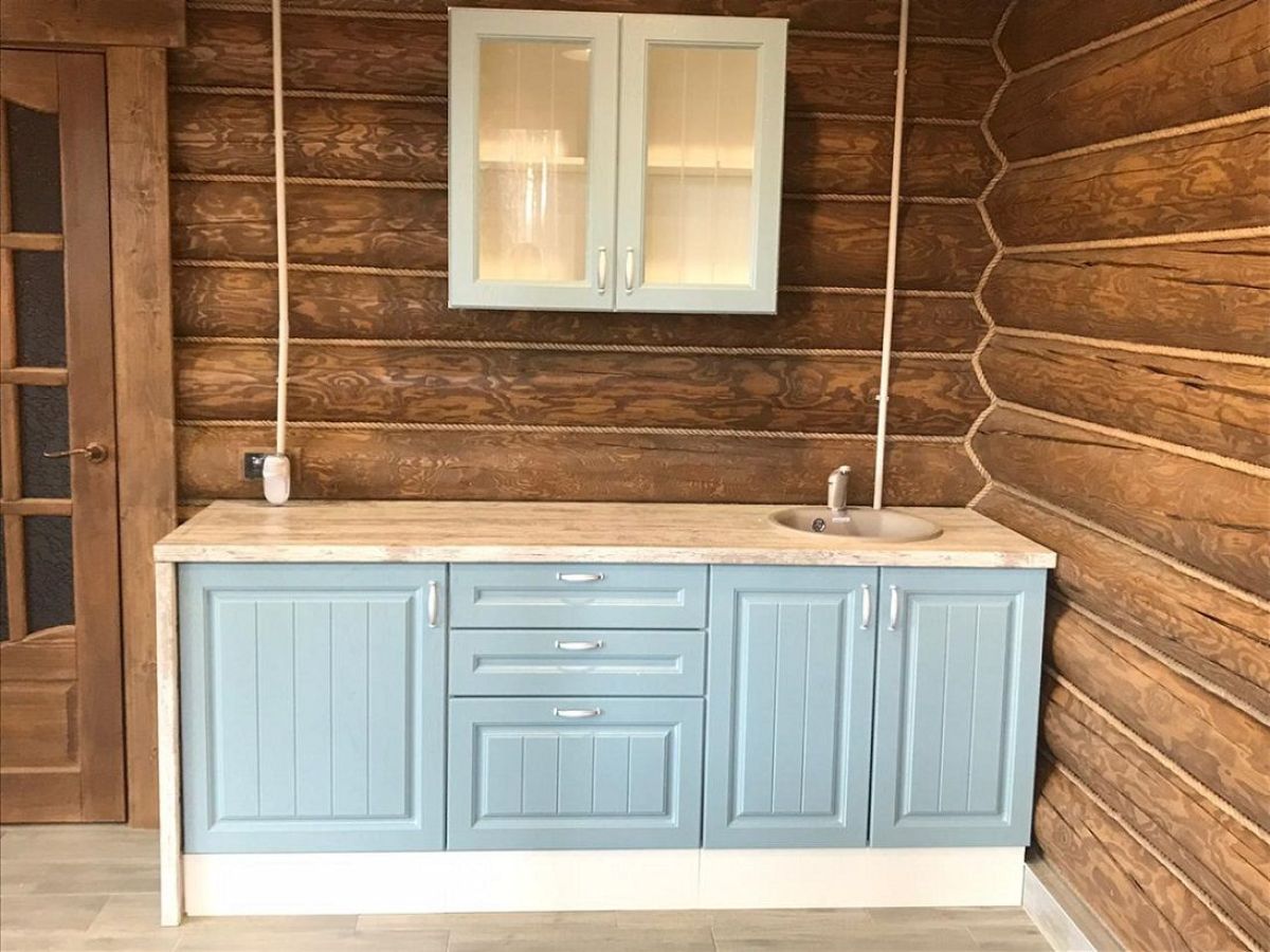 Кухонный гарнитур Принцесса угловой 1200*2400 Арктик/Мурено (модульный) Горизонт | фото 8